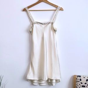 ZARA White Dress with Rhinestones